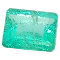 Smeraldo colombiano certificato GIA da 0,77ct, taglio ottagonale, Unisex, 1990
