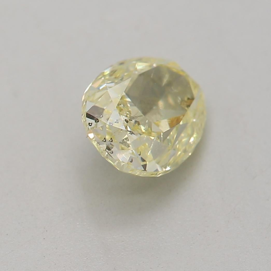 GIA Certified 0.78 Carat Fancy Yellow I1 Clarity Diamond For Sale 1