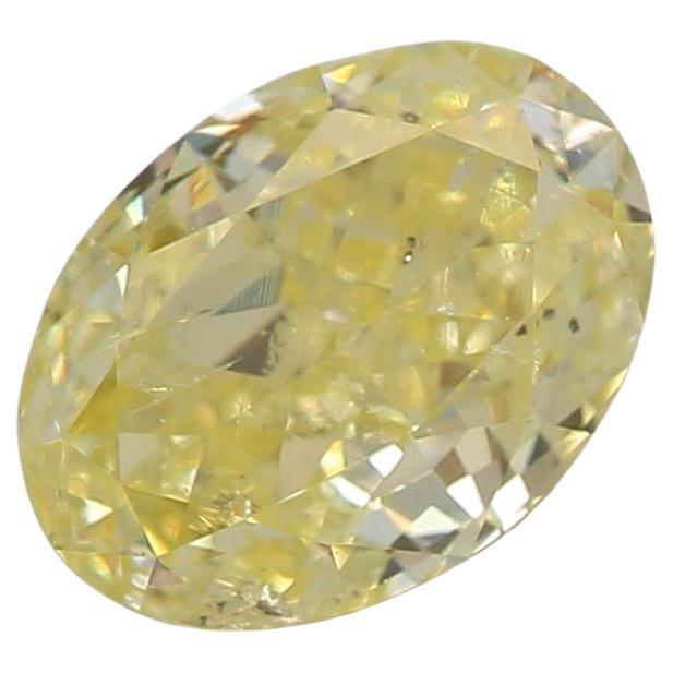 GIA Certified 0.78 Carat Fancy Yellow I1 Clarity Diamond For Sale