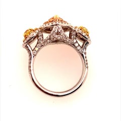 GIA zertifiziert 0::78 Karat natürlichen Marquise Diamant Cocktail Gold Verlobungsring
