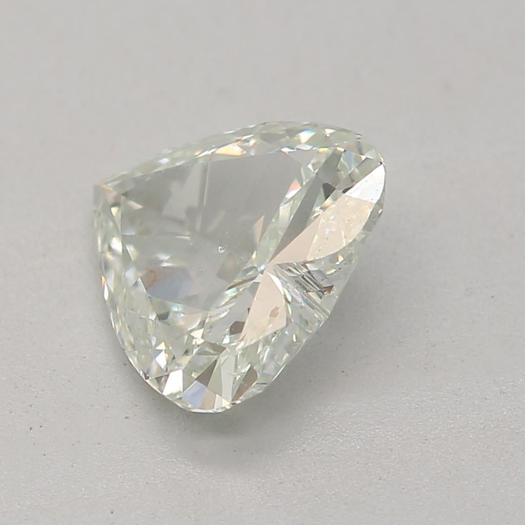 Heart Cut GIA Certified 0.79 Carat Fancy Light Green SI2 Clarity Diamond For Sale