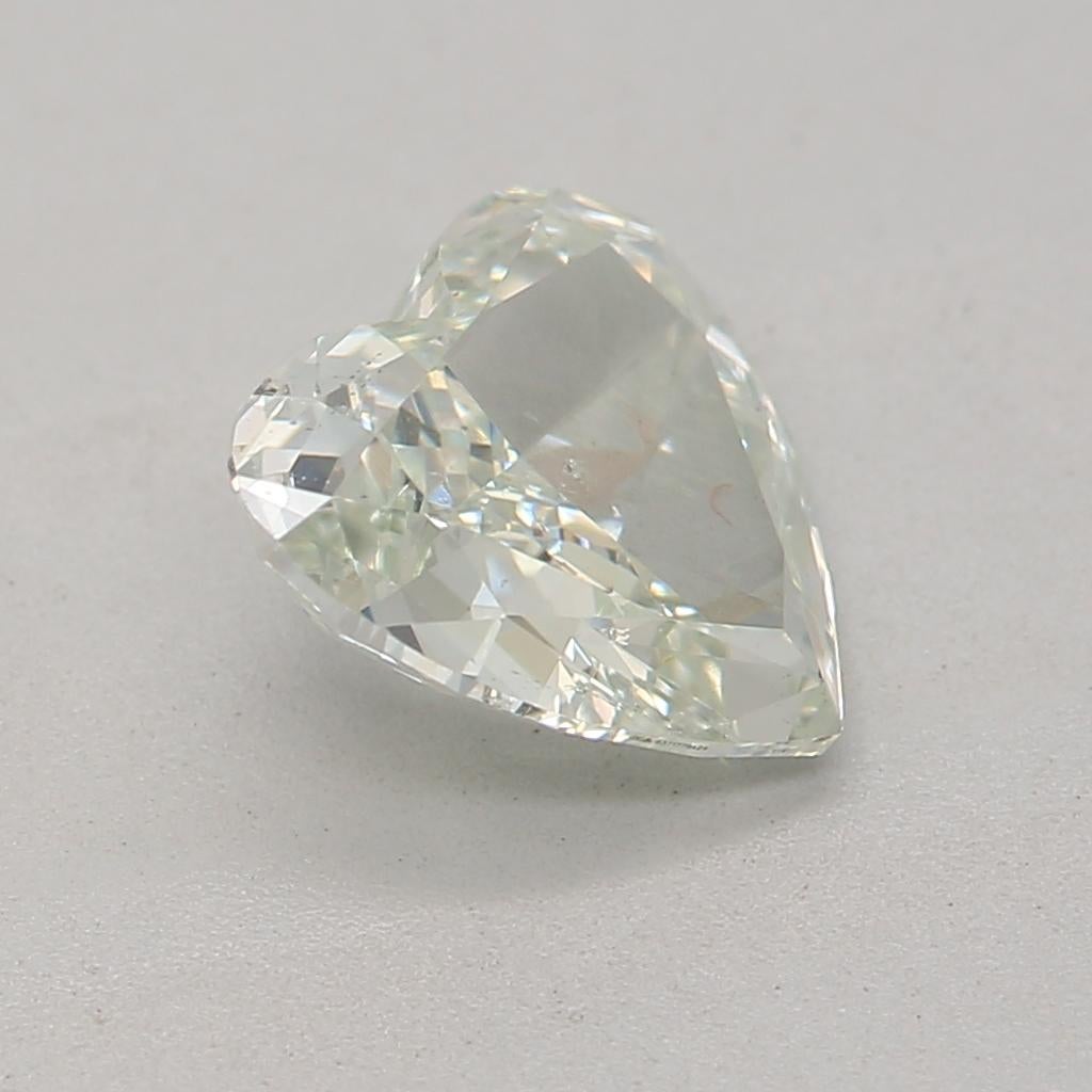 Women's or Men's GIA Certified 0.79 Carat Fancy Light Green SI2 Clarity Diamond For Sale
