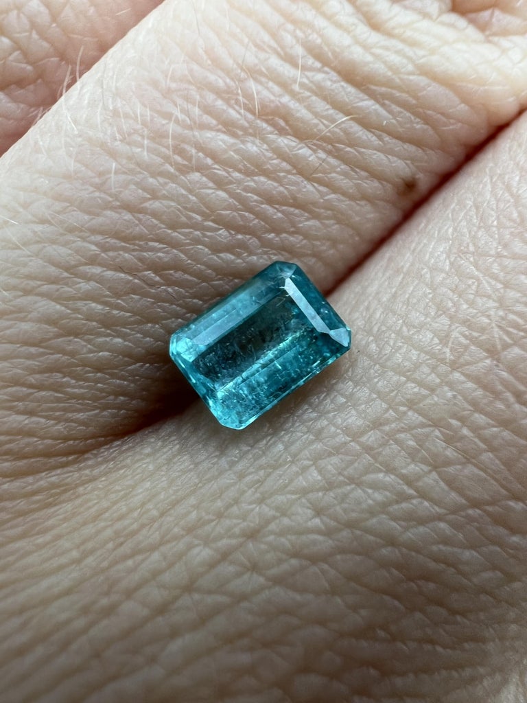 GIA Certified 0.79 ct Octagonal Paraiba Tourmaline, Loose Tourmaline