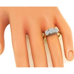 GIA Certified 0.79ct Center Diamond 1.08ct Side Diamond Anniversary Ring