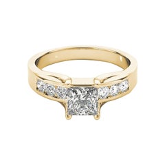 GIA zertifiziert 0.7ct Princess Solitär
Kanal Diamant Diamantring
