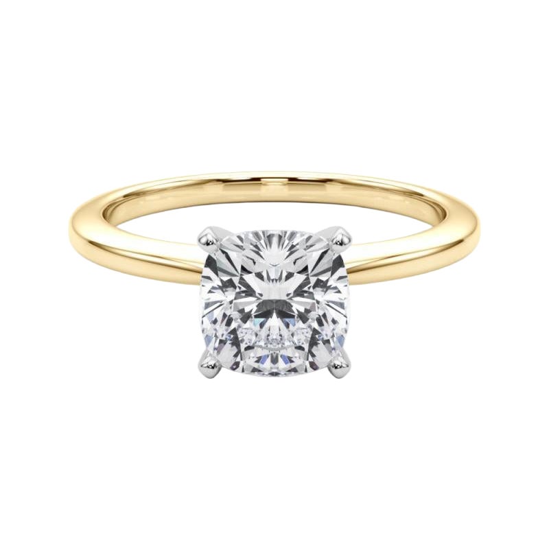 GIA Certified 0.8 Carat Cushion Prong Set Solitaire Diamond Ring