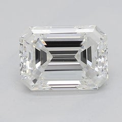 Bague certifiée GIA de 0,8 carat Emerald Halo Antique en or blanc 18K Diamond Ring