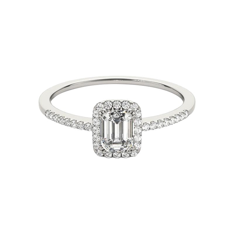 GIA Certified 0.8 Carat Emerald Halo Filigree Basket Platinum Diamond Ring