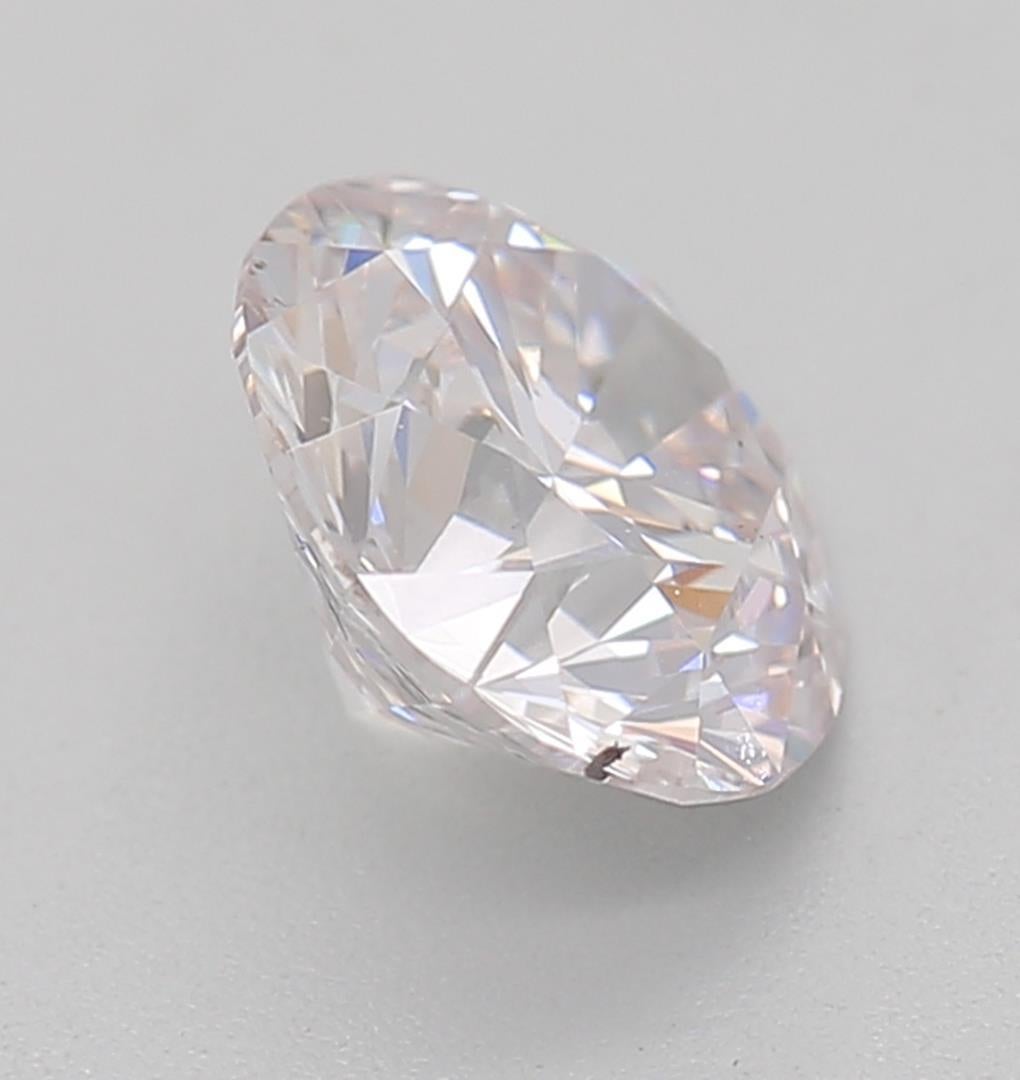 Women's or Men's GIA Certified 0.80 Carat Faint Pink SI2 Clarity Diamond For Sale