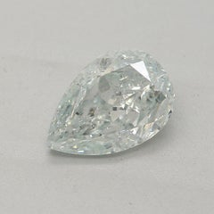 GIA Certified 0.80 Carat Fancy Light Bluish Green SI2 Clarity Diamond