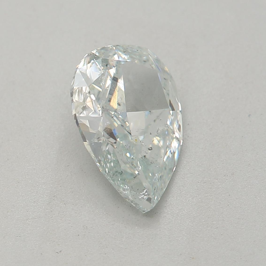 Women's or Men's GIA Certified 0.80 Carat Fancy Light Bluish Green SI2 Clarity Diamond For Sale