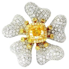 GIA Certified 0.80 Carat Fancy Light Yellow SI2 Clarity Diamond Ring