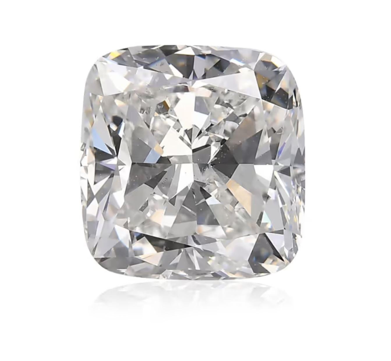 Certificado Gia  0,80 Quilates K  Diamante Cojín Brillante Si2 en Bueno estado para la venta en New York, NY