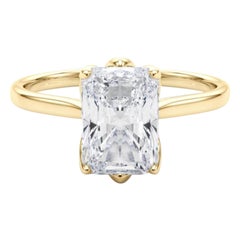 GIA-zertifizierter 0,80 Karat strahlender Solitär Tulip Rose Diamantring