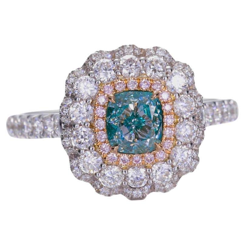 Coloured Diamonds Rings GIA Certified, 0.50ct Light Pink Natural Fancy Color Diamond Engagement ...