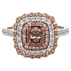 GIA Certified 0.81 Carat Pink Diamond Ring