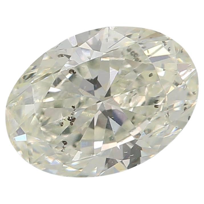GIA Certified 0.81 Carat Very Light Yellow Green SI2 Clarity Diamond For Sale