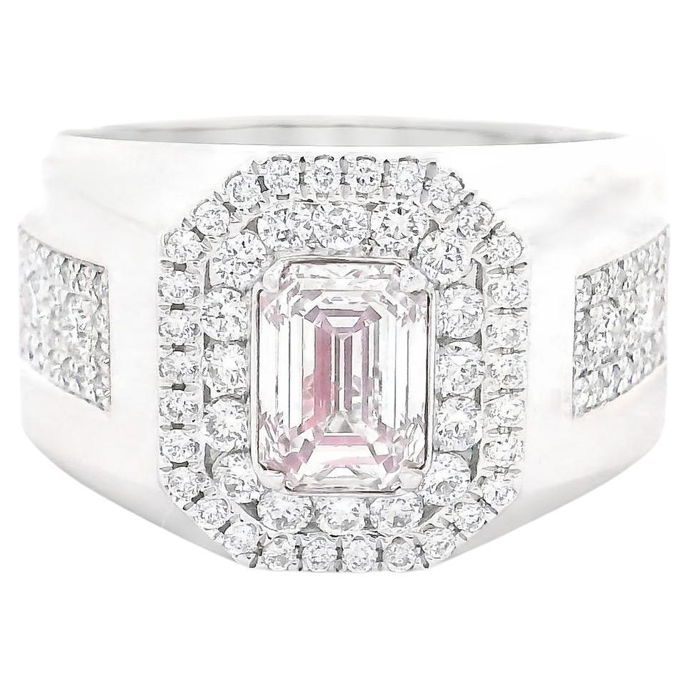GIA-zertifizierter 0,82 Karat schwacher rosa SI1 Reinheit Diamantring mit Diamanten