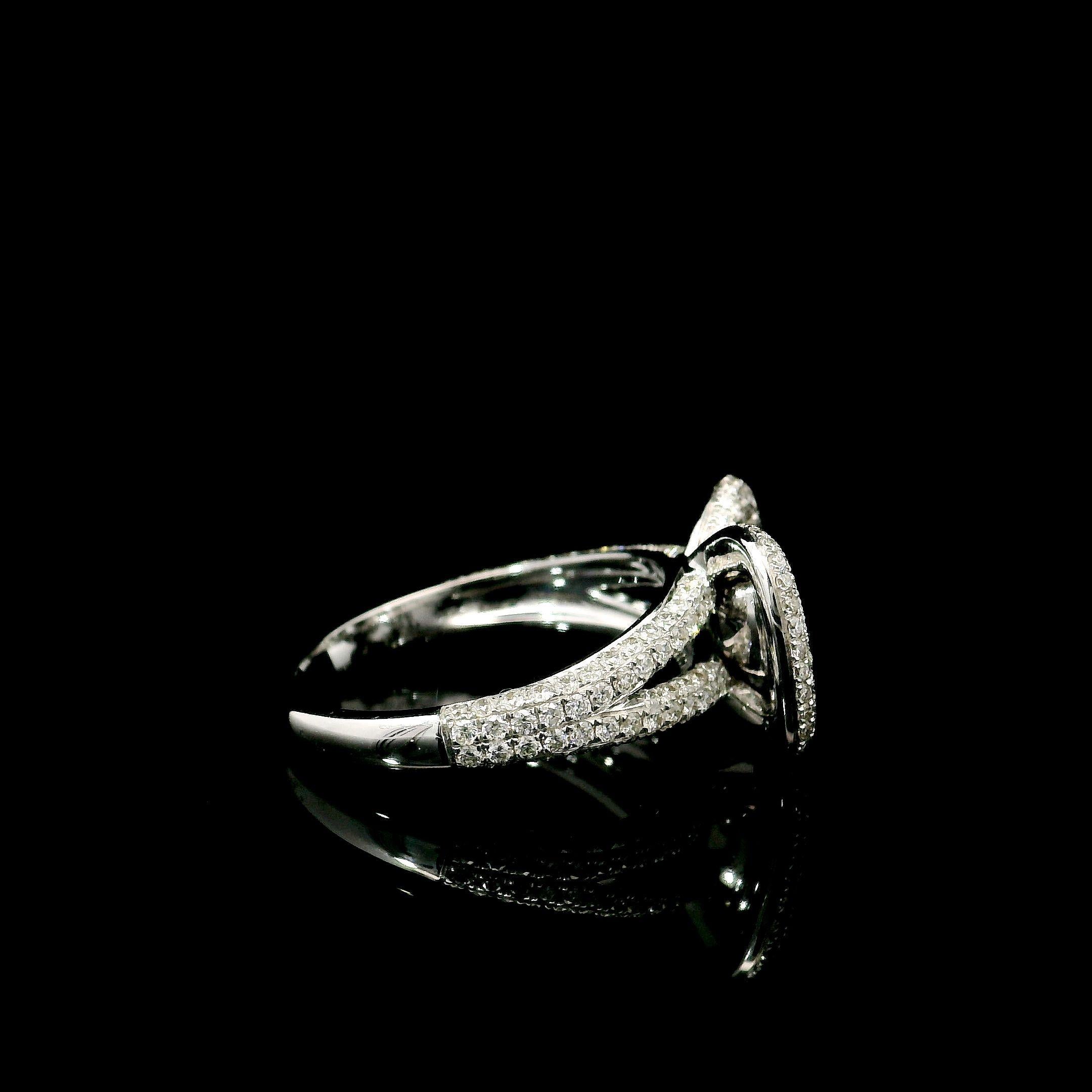GIA Certified 0.82 Carat Fancy Grayish Greenish Yellow VS2 Clarity Diamond Ring For Sale 2