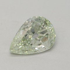 GIA Certified 0.82 Carat Fancy Yellowish Green SI2 Clarity Diamond