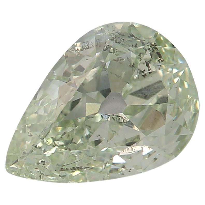 GIA Certified 0.82 Carat Fancy Yellowish Green SI2 Clarity Diamond