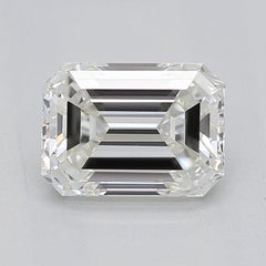 Bague à diamant en platine ajouré certifiée GIA de 0.83 carat avec halo d'émeraude gravé