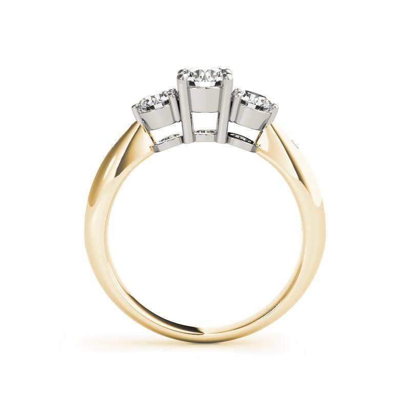 GIA Certified 0.83 Carat Three-Stone Round & Channel Diamond Ring In condizioni Nuovo in vendita a New York, NY