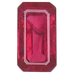 GIA Certified 0.83 Carat Octagonal Natural Burma Ruby