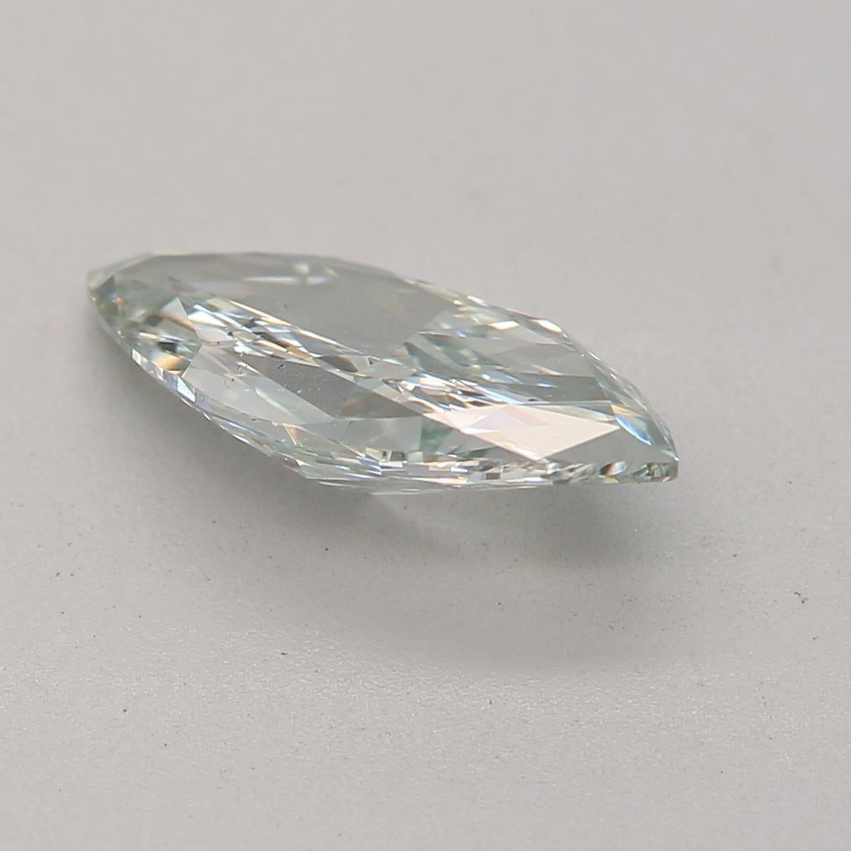 Women's or Men's GIA Certified 0.84 Carat Fancy Greyish Green VS2 Clarity Diamond For Sale