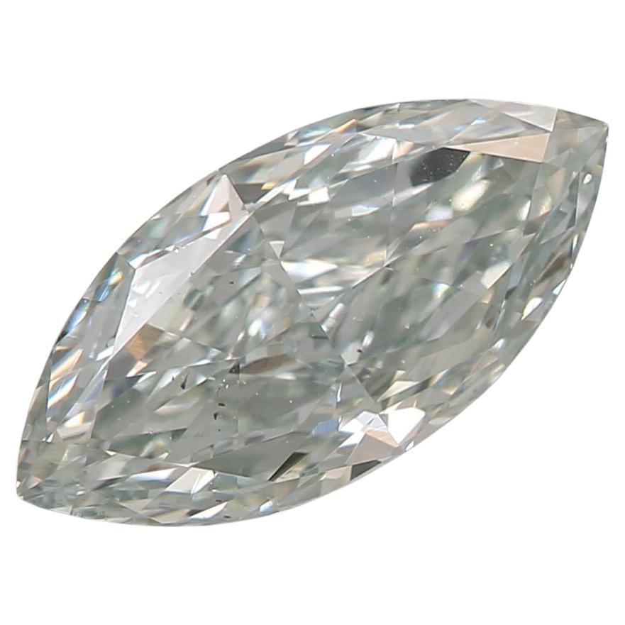 GIA Certified 0.84 Carat Fancy Greyish Green VS2 Clarity Diamond For Sale