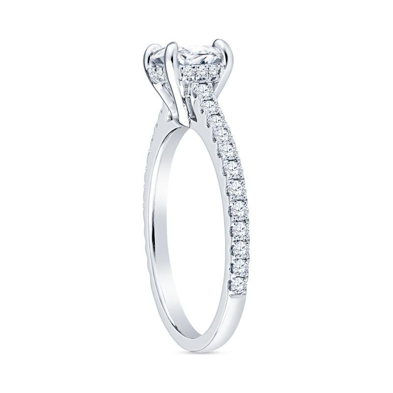 GIA-zertifizierter 0,84 Karat natürlicher runder Brillant-Diamant-Verlobungsring (Rundschliff)
