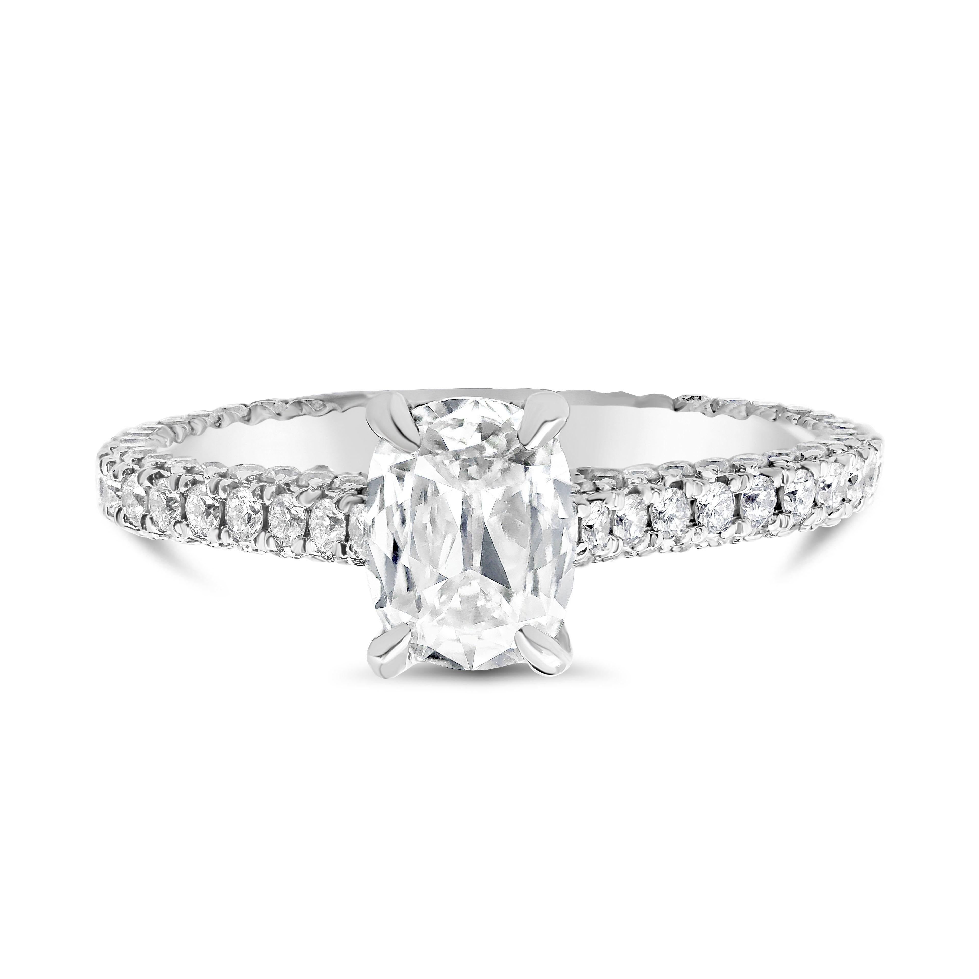 1 carat elongated cushion cut diamond