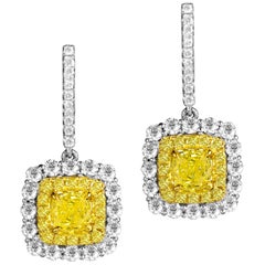 Boucles d'oreilles au centre de 0,86/0,79 carat, certifiées par le GIA, avec un poids total de 3,32 carats ref391