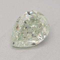 GIA Certified 0.86 Carat Fancy Light Yellowish Green SI1 Clarity Diamond