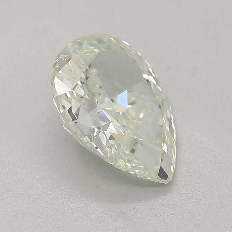 Women's or Men's GIA Certified 0.86 Carat Fancy Light Yellowish Green SI1 Clarity Diamond For Sale