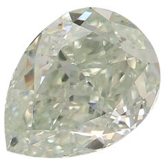 GIA Certified 0.86 Carat Fancy Light Yellowish Green SI1 Clarity Diamond