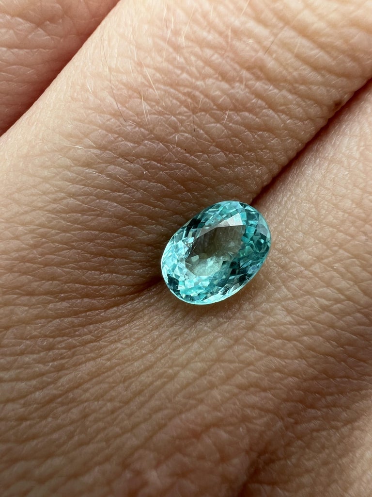 GIA Certified 0.87 Carat Natural Mozambique Paraiba Tourmaline, Natural