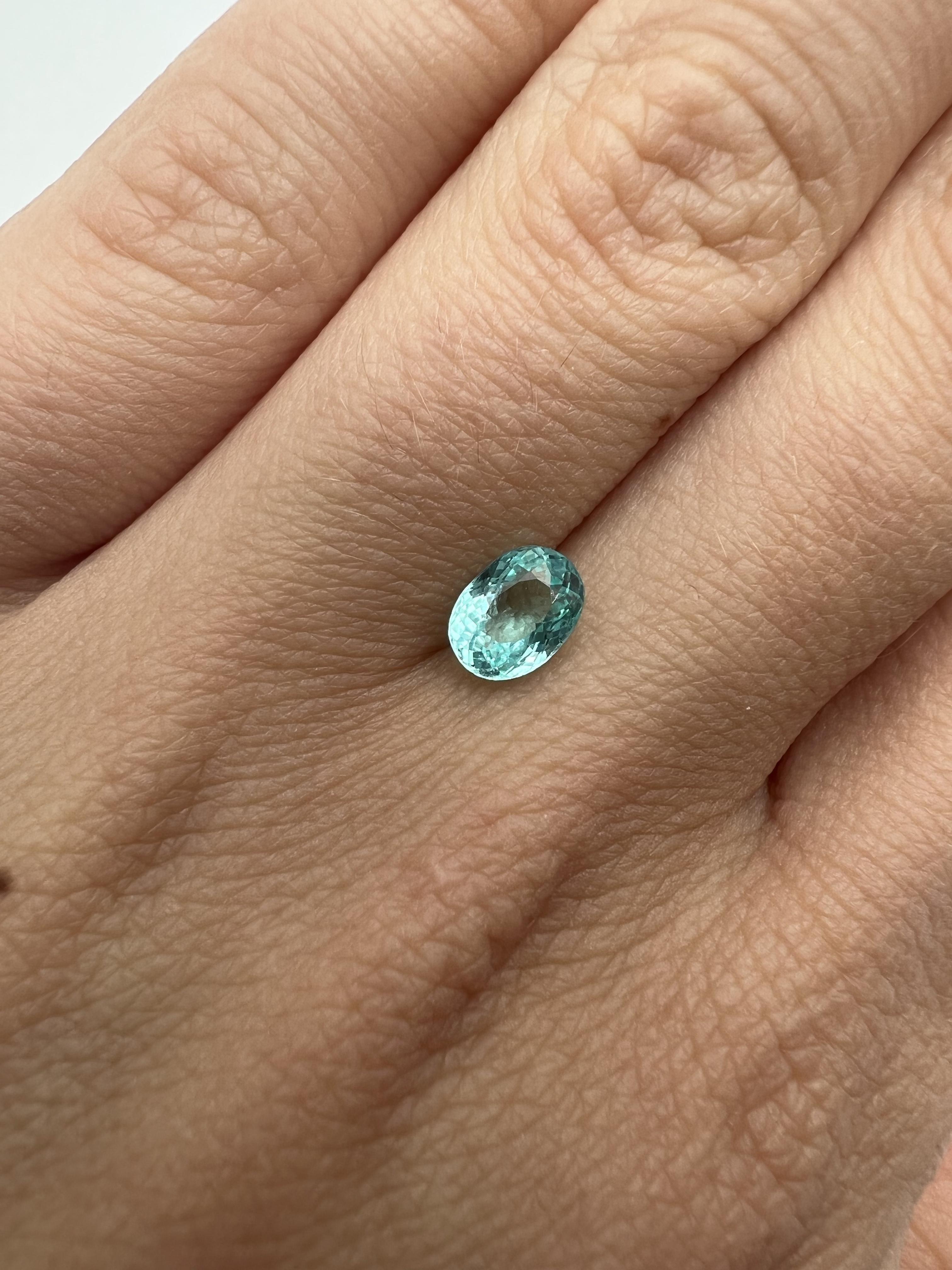GIA Certified 0.87 Carat Natural Mozambique Paraiba Tourmaline, Natural Gemstone In New Condition For Sale In Los Angeles, CA