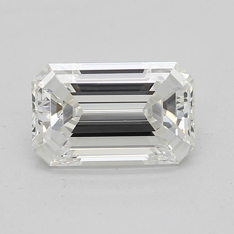 Handcrafted in New York, a stunning showcase of craftsmanship and elegance, this diamond ring features a breathtaking center stone that is a emerald diamond weighing 0.88 , graded with a desirable I and VS1. The diamond is GIA-certified, ensuring