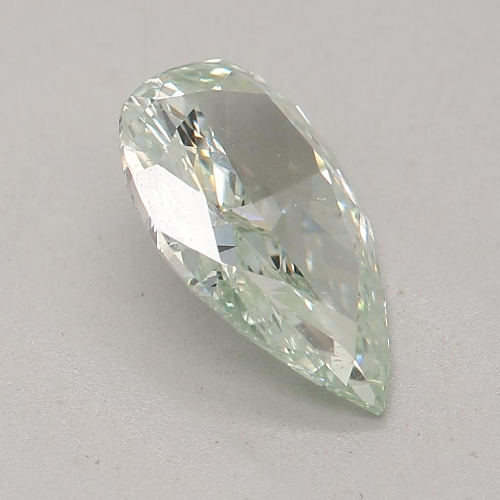 Women's or Men's GIA Certified 0.88 Carat Fancy Bluish Green SI2 Clarity Diamond For Sale