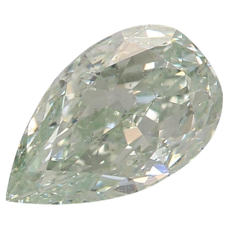 Diamante certificado por el GIA de 0,88 quilates de color verde azulado fantasía y claridad SI2