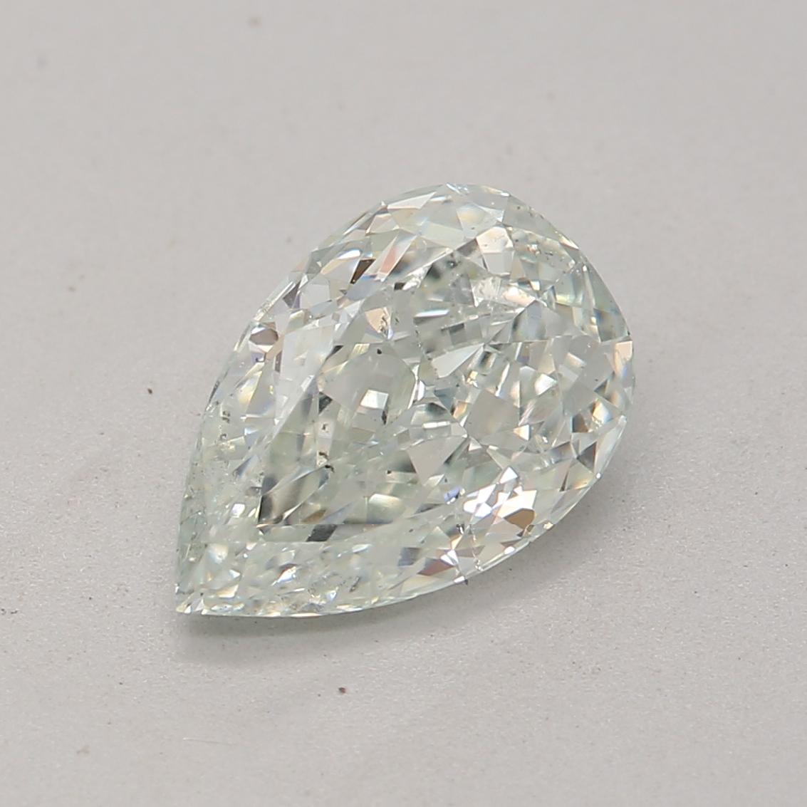 Certificate: GIA 
Report Number: 2378585083
Shape And Cut: Pear
Carat Weight: 0.88 carat
Measurements: 7.77 x 5.23 x 3.06 mm
Color Grade: Light Green

FEATURES OF THE DIAMOND:

This Light Green Diamond is a rare and elegant diamond that showcases a