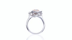 Bague en diamant certifié GIA 0,88ct vert très clair naturel de couleur fantaisie tw-2,02ct
