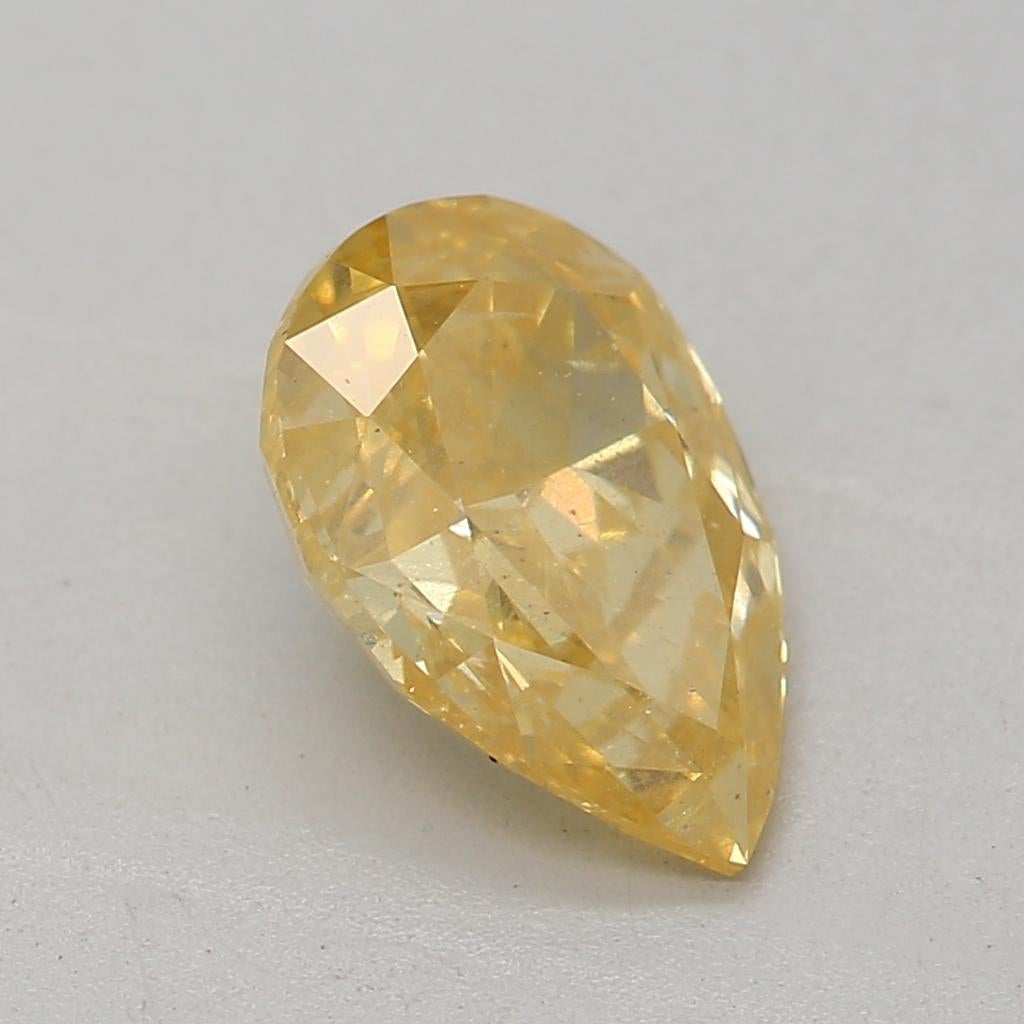 Diamant jaune orangé intense de 0,89 carat de pureté I1 certifié par le GIA Unisexe en vente