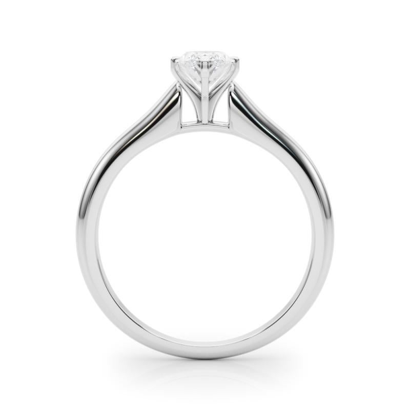 GIA Certificado 0.8ct Marquesa Banda Delgada Anillo de Diamantes Solitario Clásico en Nuevo estado para la venta en New York, NY
