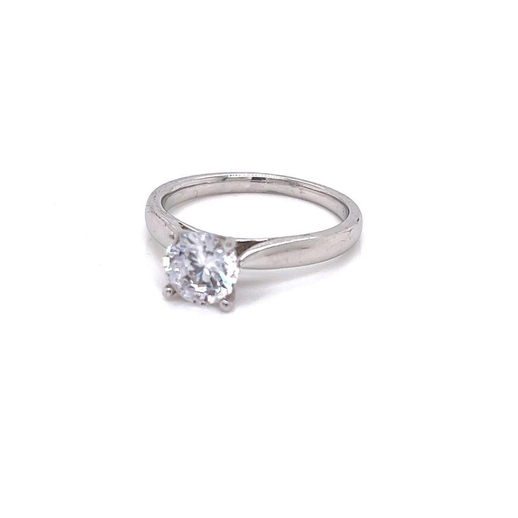 En vente :  Bague solitaire en platine certifiée GIA de 0,9 carat de diamants ronds et brillants 2