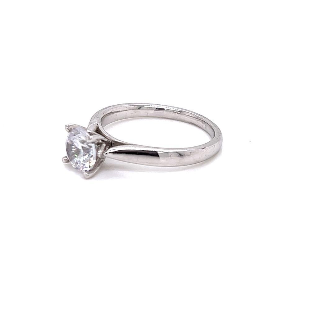 En vente :  Bague solitaire en platine certifiée GIA de 0,9 carat de diamants ronds et brillants 3