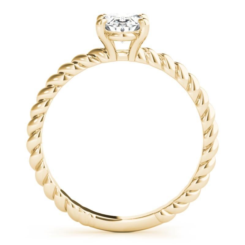 GIA Certified 0.9 Carat Twisted Band Oval Solitaire Diamond Ring Neuf - En vente à New York, NY