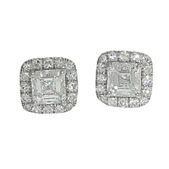 2 carat emerald cut diamond earrings GIA Certified 0.90 Carat and 0.90 Carat Square Emerald Cut Diamond Earrings,