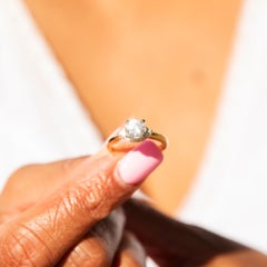 GIA Certified 0.90 Carat Diamond 18 Carat Gold Marquise Setting Engagement Ring